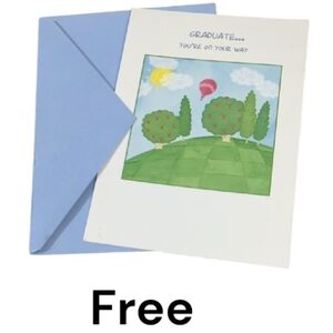 Free With Purchase Graduation Card with Blue Envelope